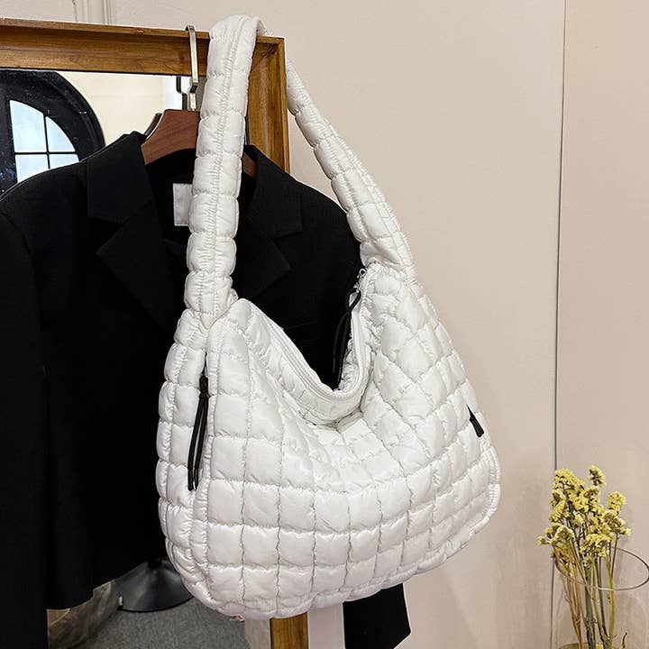 Sweetkama - Wholesale Shoulder Bag - Women's - Ladies Lightweight Puffer Zip Closure Handbag SKAB019