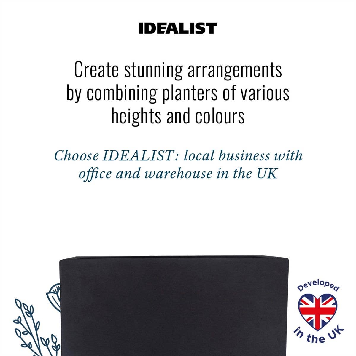 Idealist Lite Fibrestone Planters – wholesale Planter box – IDEALIST Window Box Light Concrete Planter15