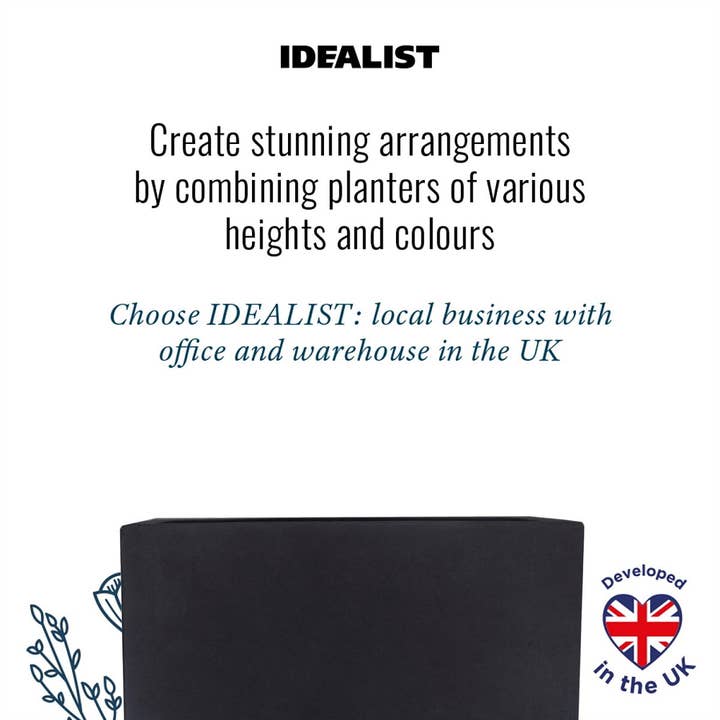 Idealist Lite Fibrestone Planters – wholesale Planter box – IDEALIST Window Box Light Concrete Planter15