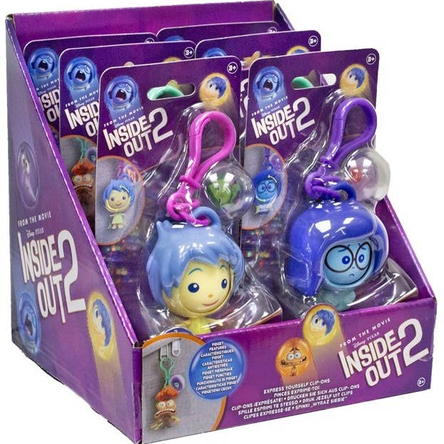 Samlefigur 7cm assorterede Bagclip Inside Out 2 /6 for engroshandel hos KIDDY-MOOV