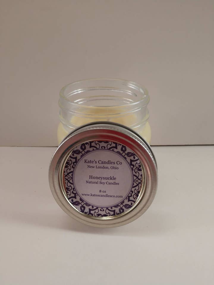Honeysuckle Soy Candles for wholesale by Kate's Candles co