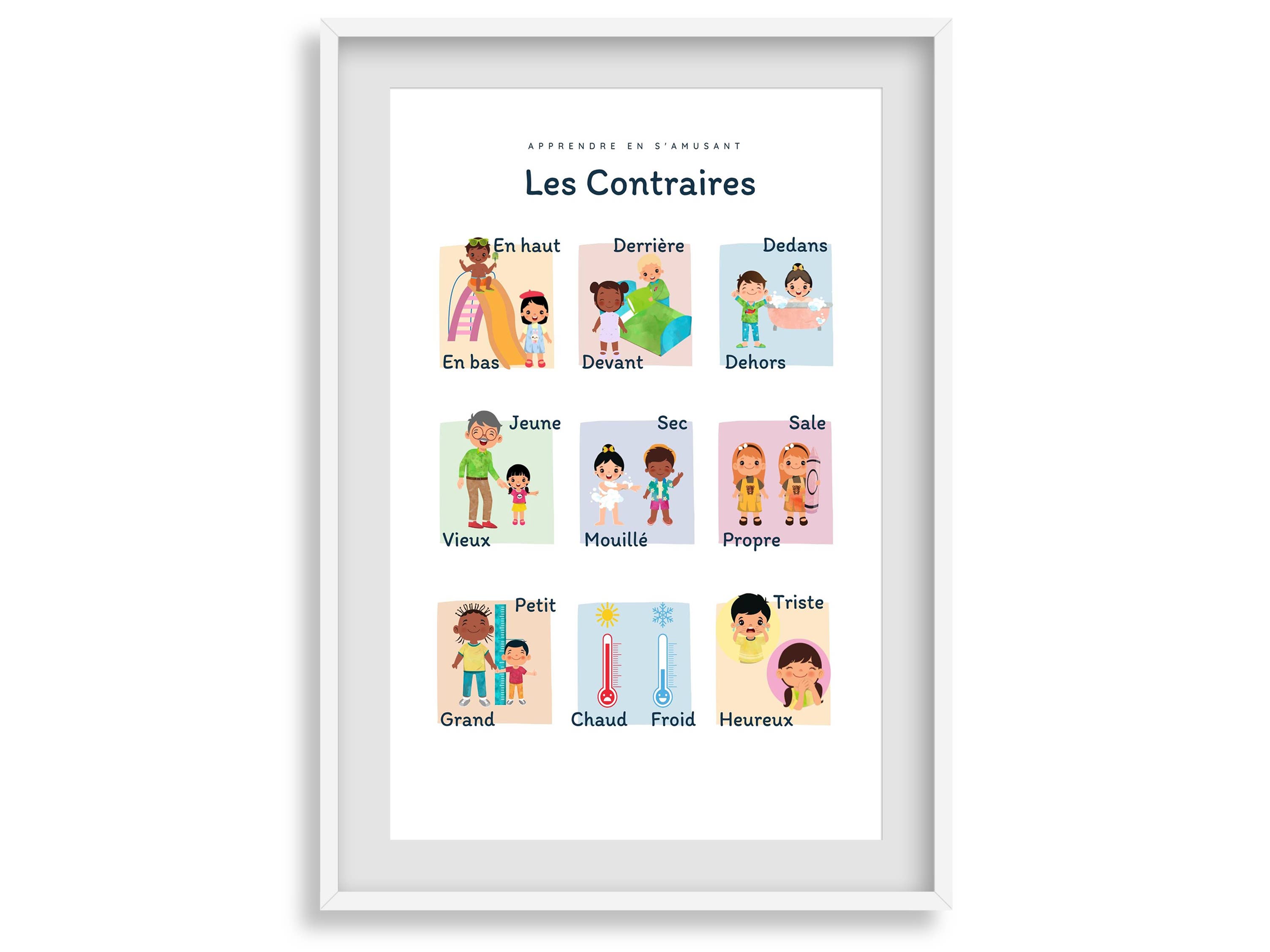 Imagine affiche – Großhandel Poster – Poster „Lerne die Gegensätze“ kennen6