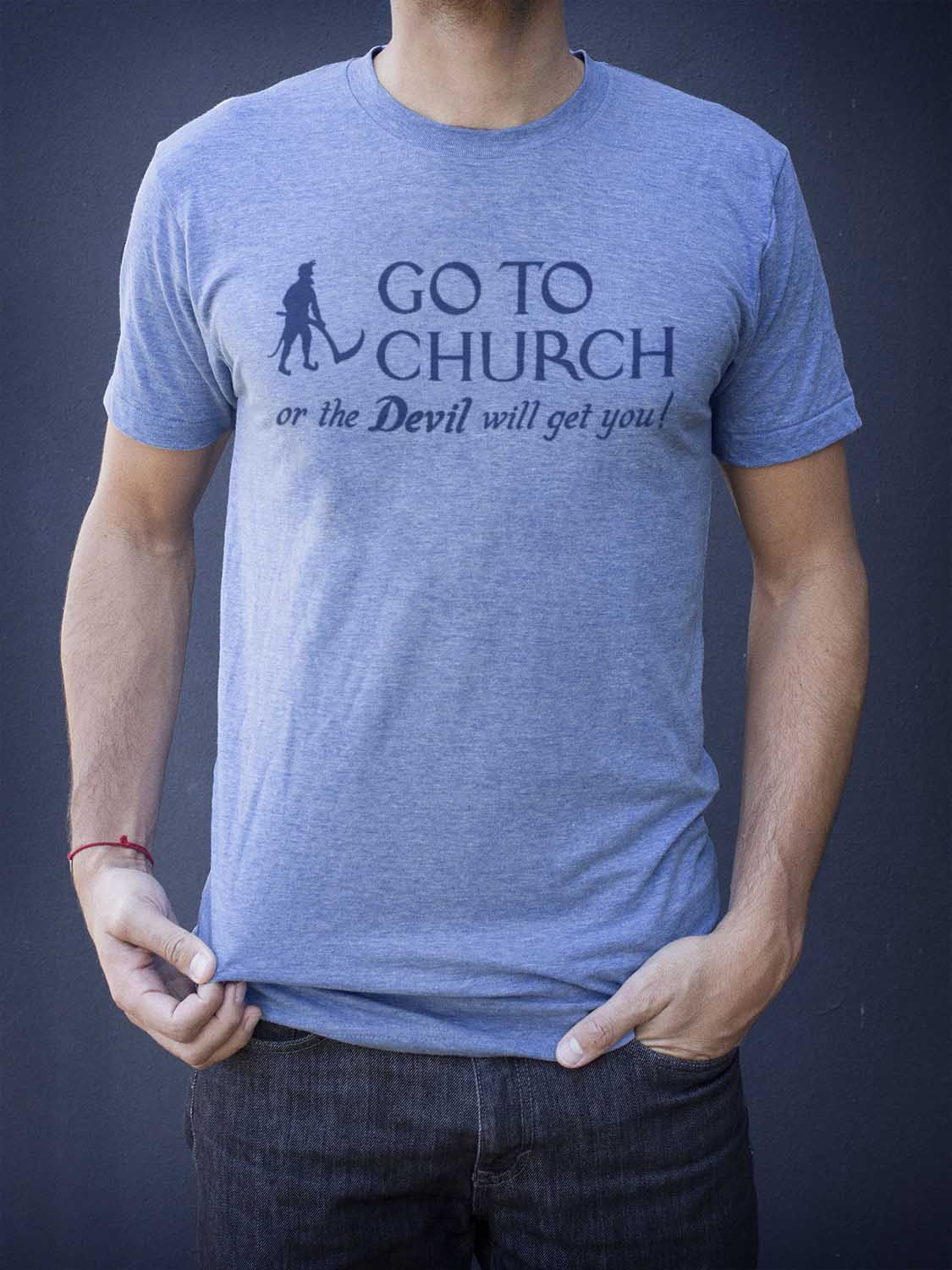 Old Try - Wholesale Screen Printed T-Shirt - Unisex - Go To Church3