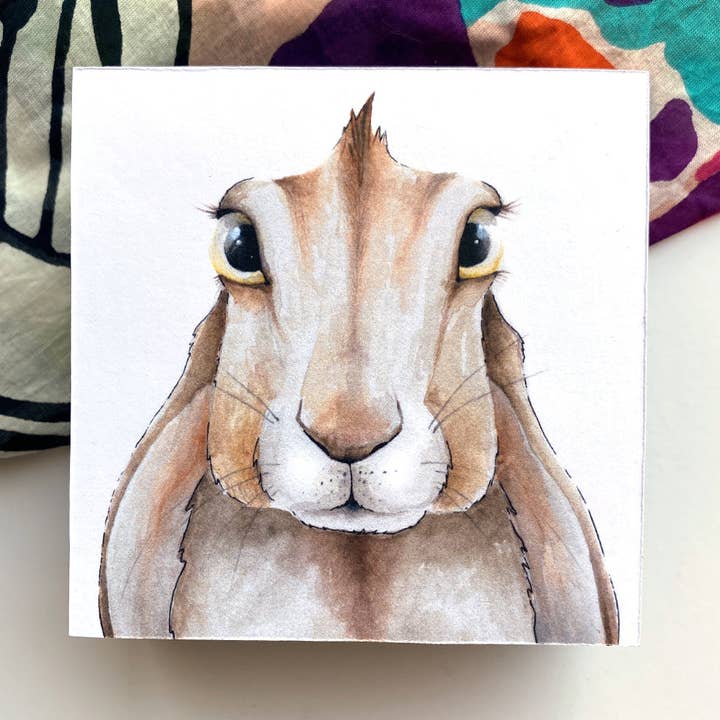 4x4 Mini Art Block - Jack Rabbit for wholesale by Found and Lost Art