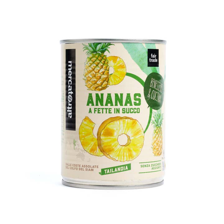 Gesneden Ananas in Sap - 560 g voor wholesale door Altromercato