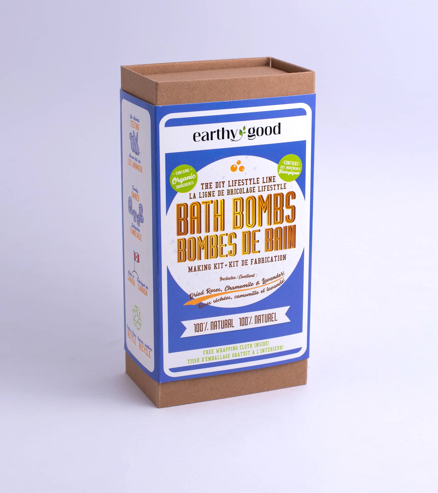 Earthy Good / Kiss Naturals - Wholesale Doe-het-zelf-knutselset - Earthy Good Doe-het-zelf Badbom Kit (Volwassenen) | Verpakkingsdoos van 6 Kits5