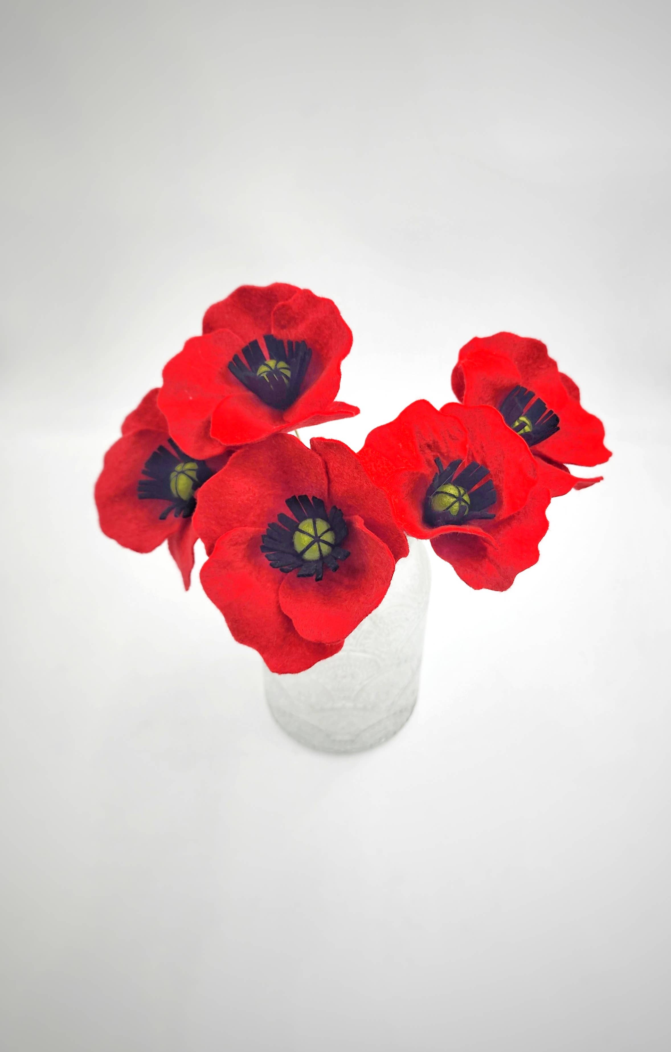 Madymae Felt Florals - Wholesale Artificial Flowers - Felt Poppy3