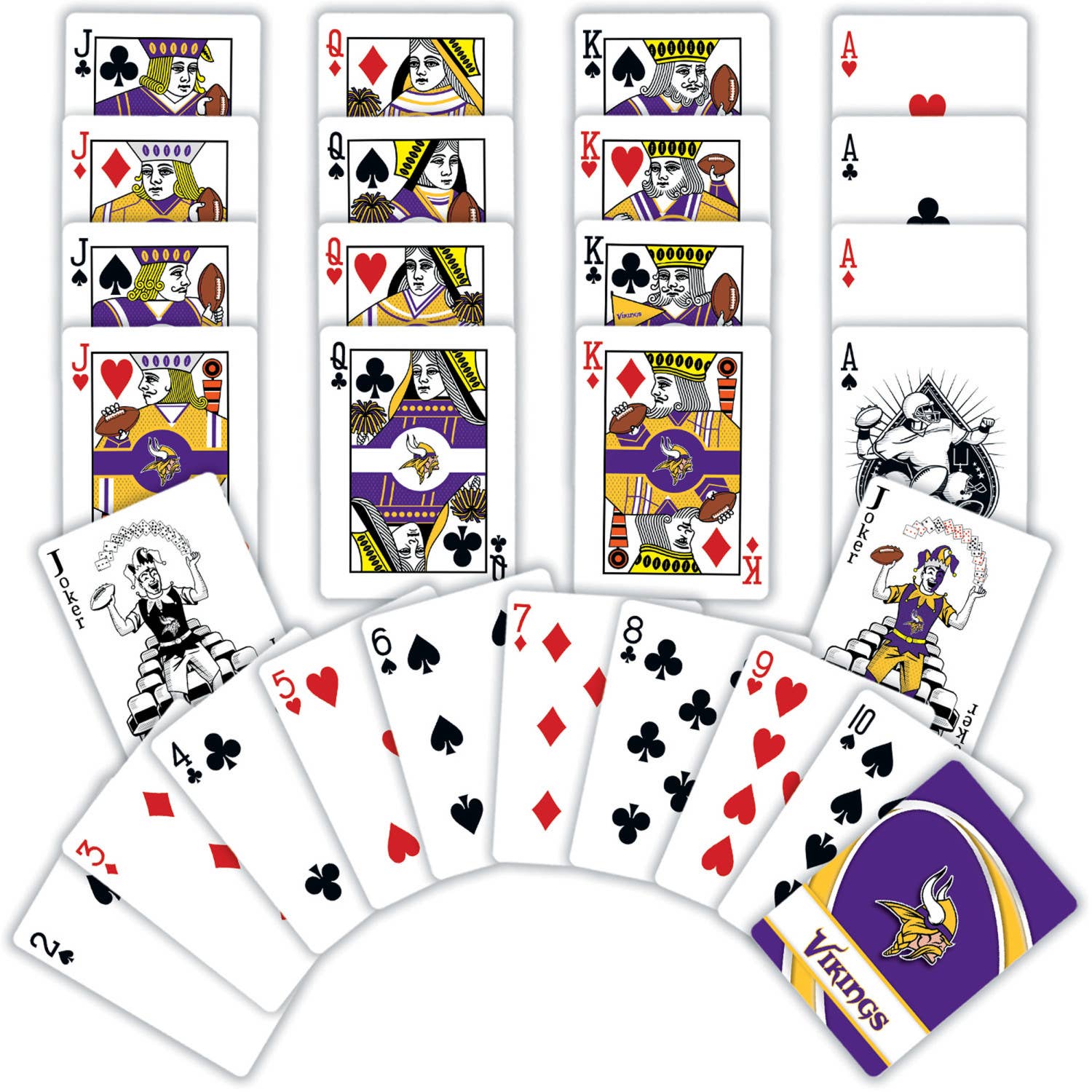 Masterpieces Puzzles - Wholesale Playing Cards - Minnesota Vikings Playing Cards1