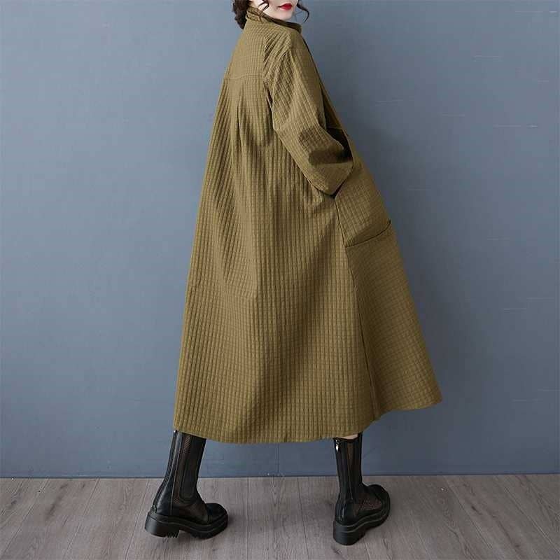 OceanusSwim – wholesale Coat – Women’s – Loose Fit Plus Size Mid-Length Coat By Huahua Vogue1