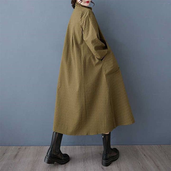 OceanusSwim – wholesale Coat – Women’s – Loose Fit Plus Size Mid-Length Coat By Huahua Vogue1