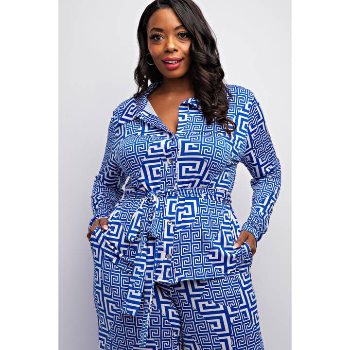 SET AUS LANGARMHEMD UND HOSE MIT WEITEM BEIN IN ÜBERGRÖSSE für den Großhandel von The Curve LA