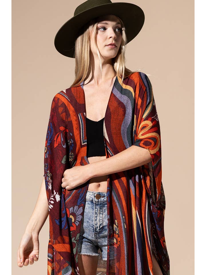 Pointillism Kimono for wholesale on Faire
