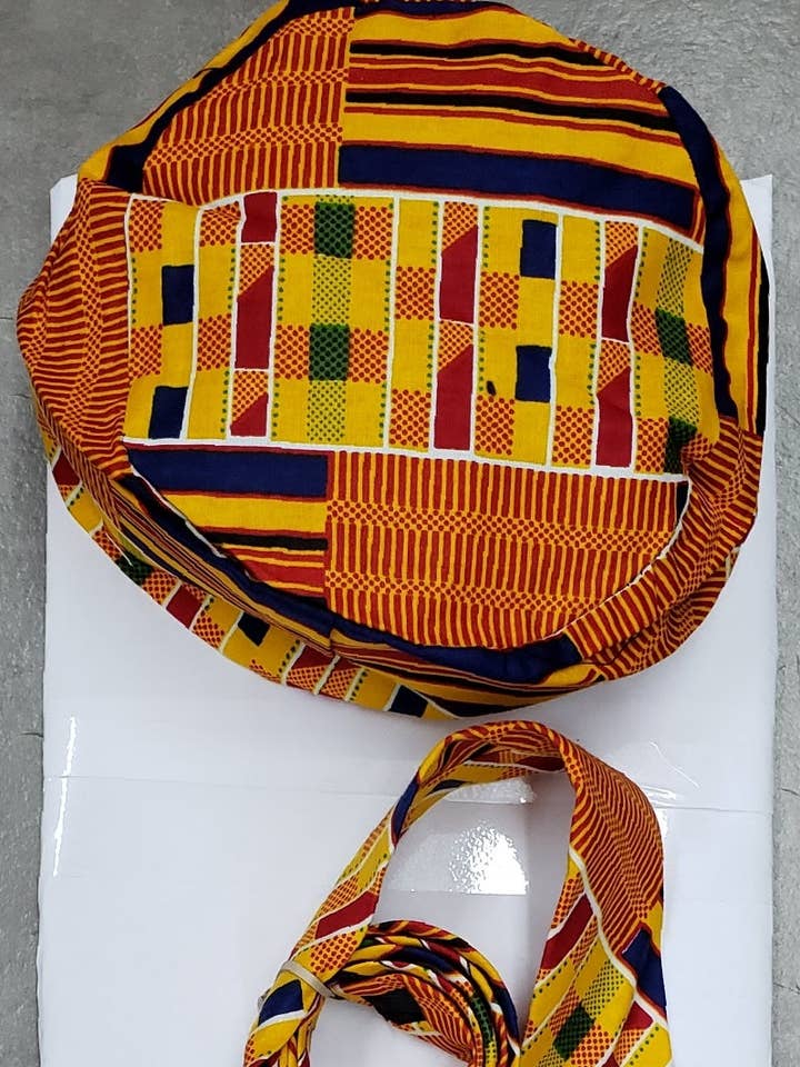 Set papillon 4 pezzi - Kente giallo per la vendita all'ingrosso da parte di India Batik