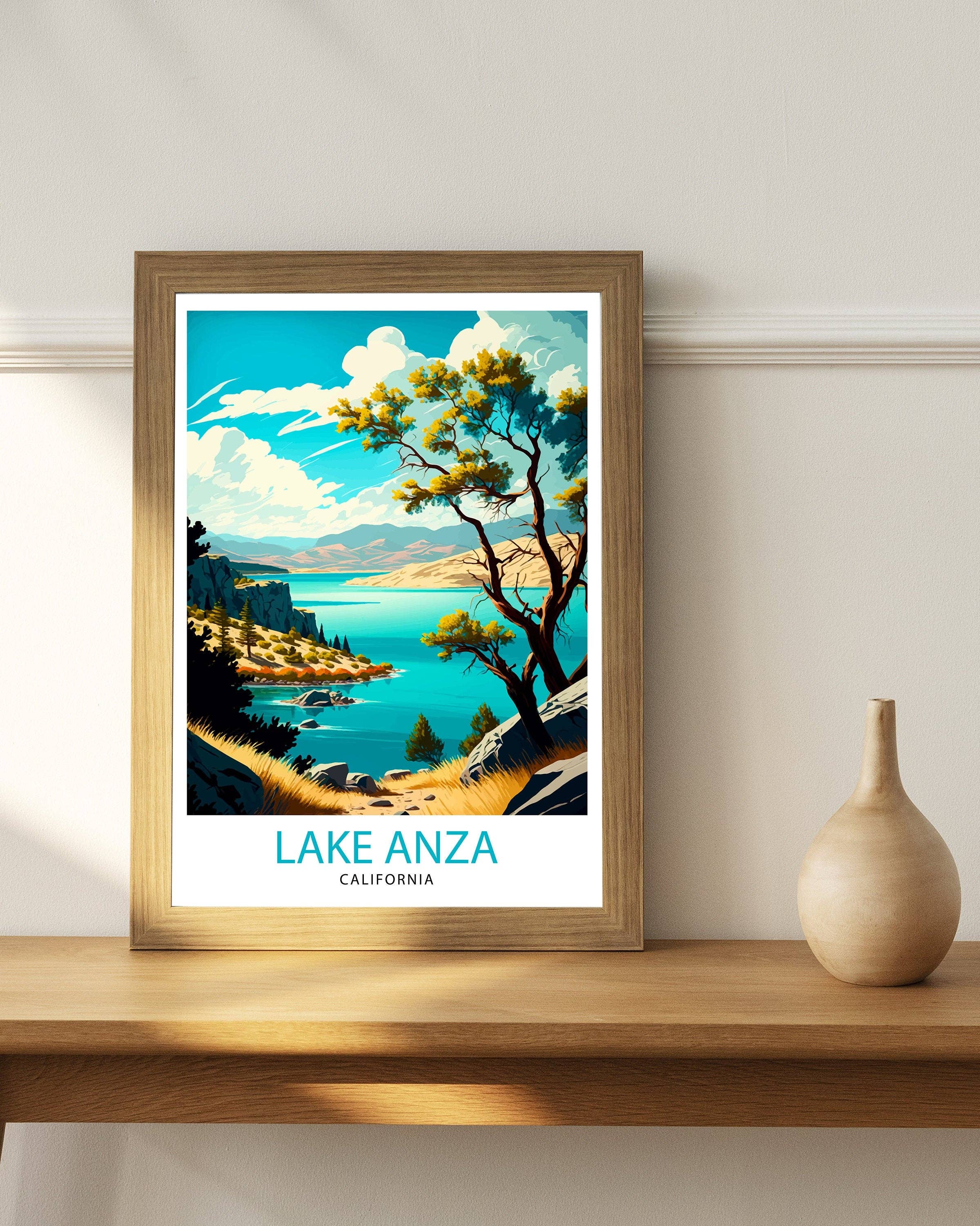 InkNPrintz – wholesale Art print – Lake Anza California Travel Poster3
