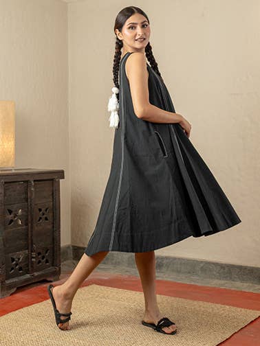 Ekadesma - Wholesale Dress - Women's - Flary Black Dress3
