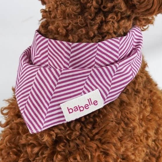Hindbær Sildebens Bandana for engroshandel hos Babelle For Dogs