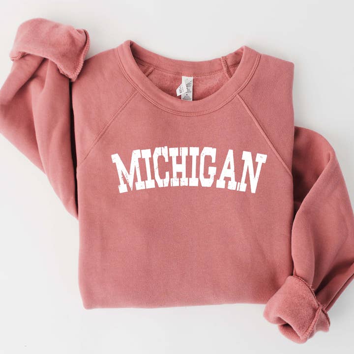 Michigan State Bella & Canvas Crewneck Sweatshirt for wholesale by Sights Ink