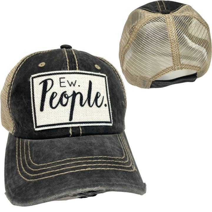 dkhandmade - Wholesale Trucker Hat - Unisex - EW PEOPLE BALL CAP | UNISEX HAT | DISTRESSED9
