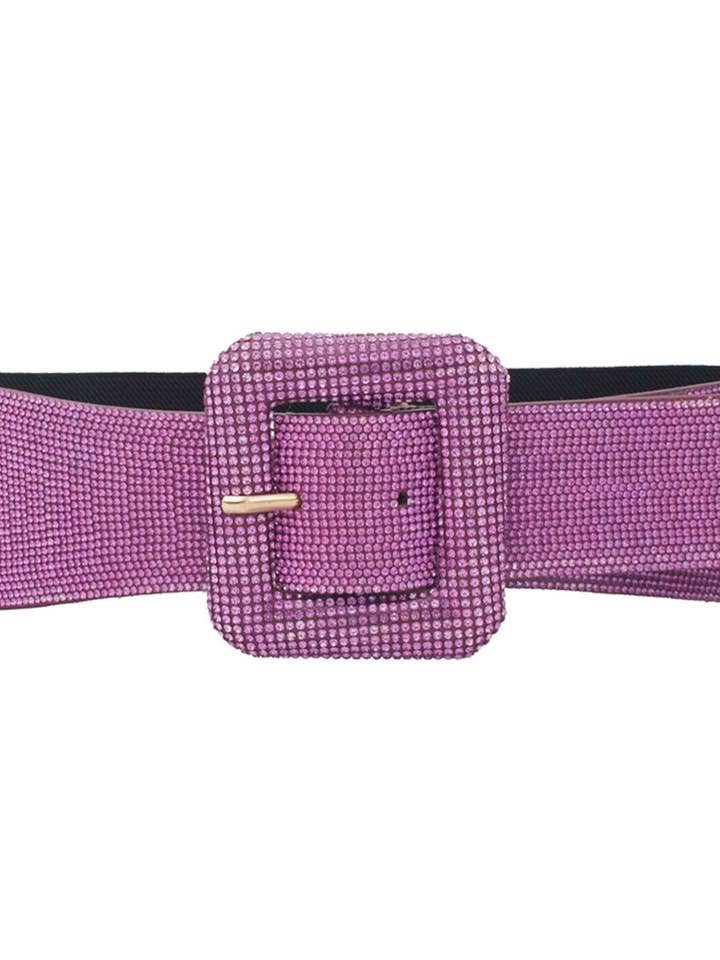GLAM OUT RECTANGLE BUCKLE RS ELASTIC BELT IE-60017 for wholesale by anbfashion