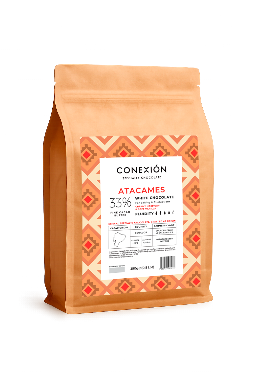 Conexión Chocolate - Wholesale Chocolate - Atacames 33%: White Chocolate Couverture2
