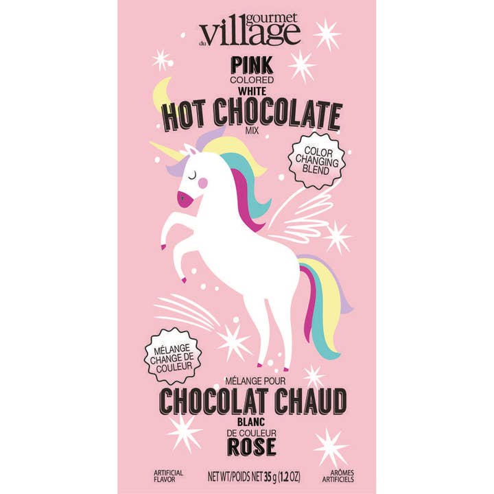 Gourmet Du Village - Wholesale Hot Cocoa Mix/Kit - Mini Hot Chocolate Unicorn (Pink)