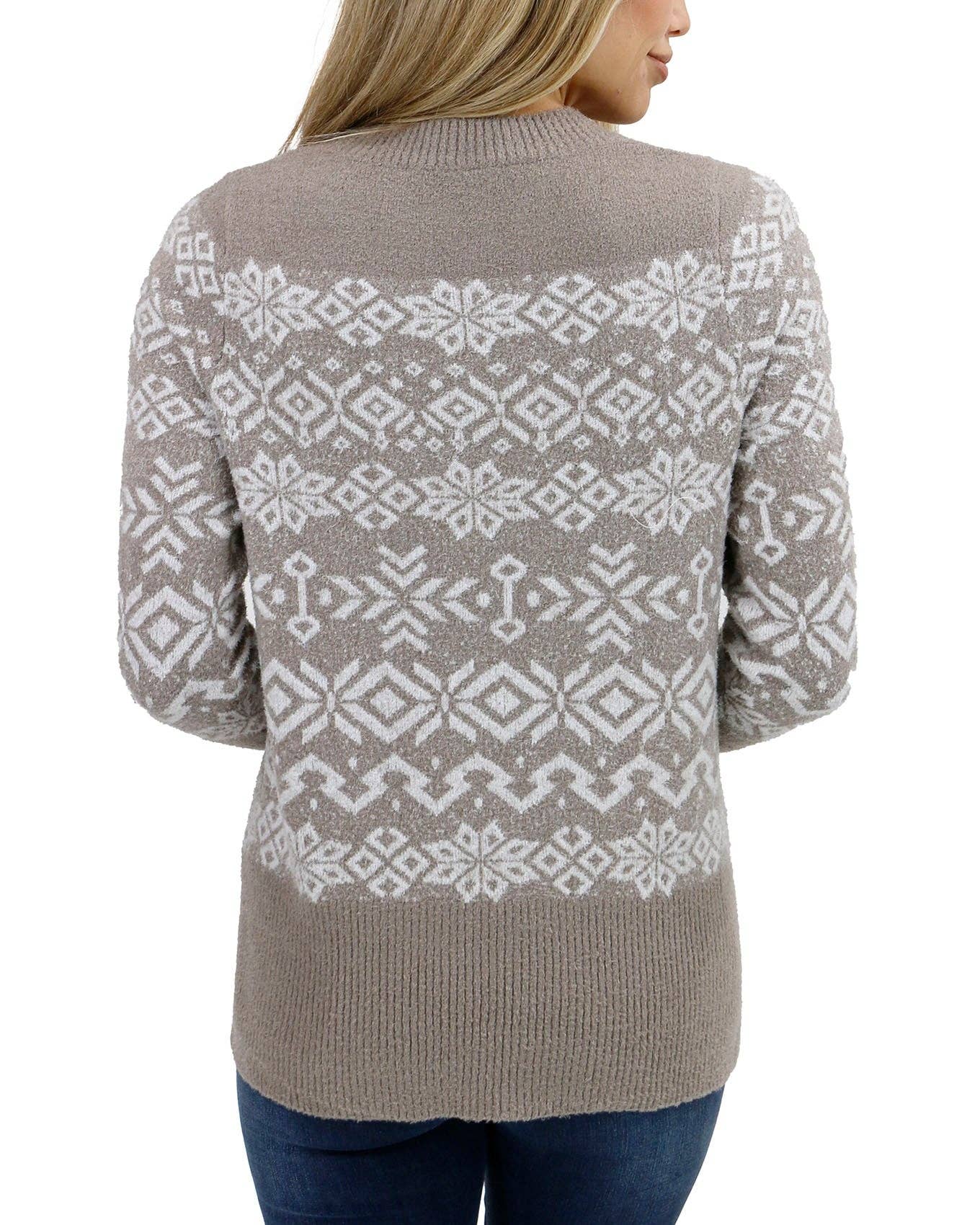 Caribou Ivory Bambü Snowflake Sweater for wholesale on Faire6
