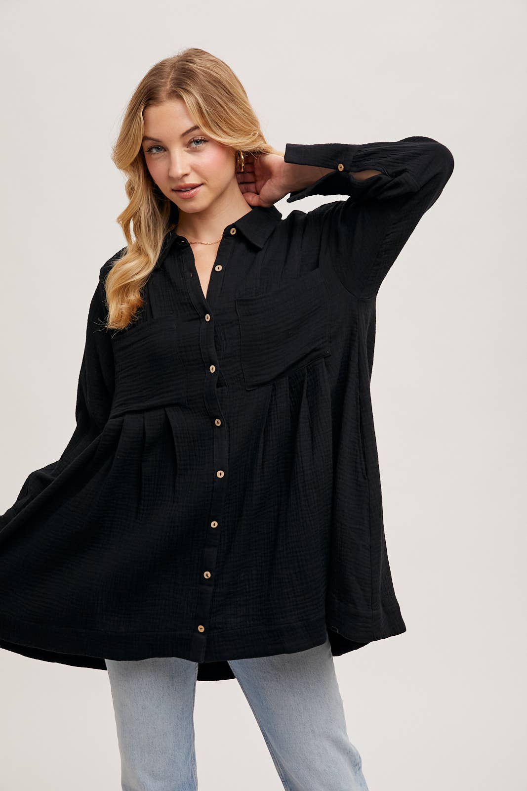 Bluivy - Wholesale Jurk - Dames - TUNIEKJURK MET KNOOPSLUITING29