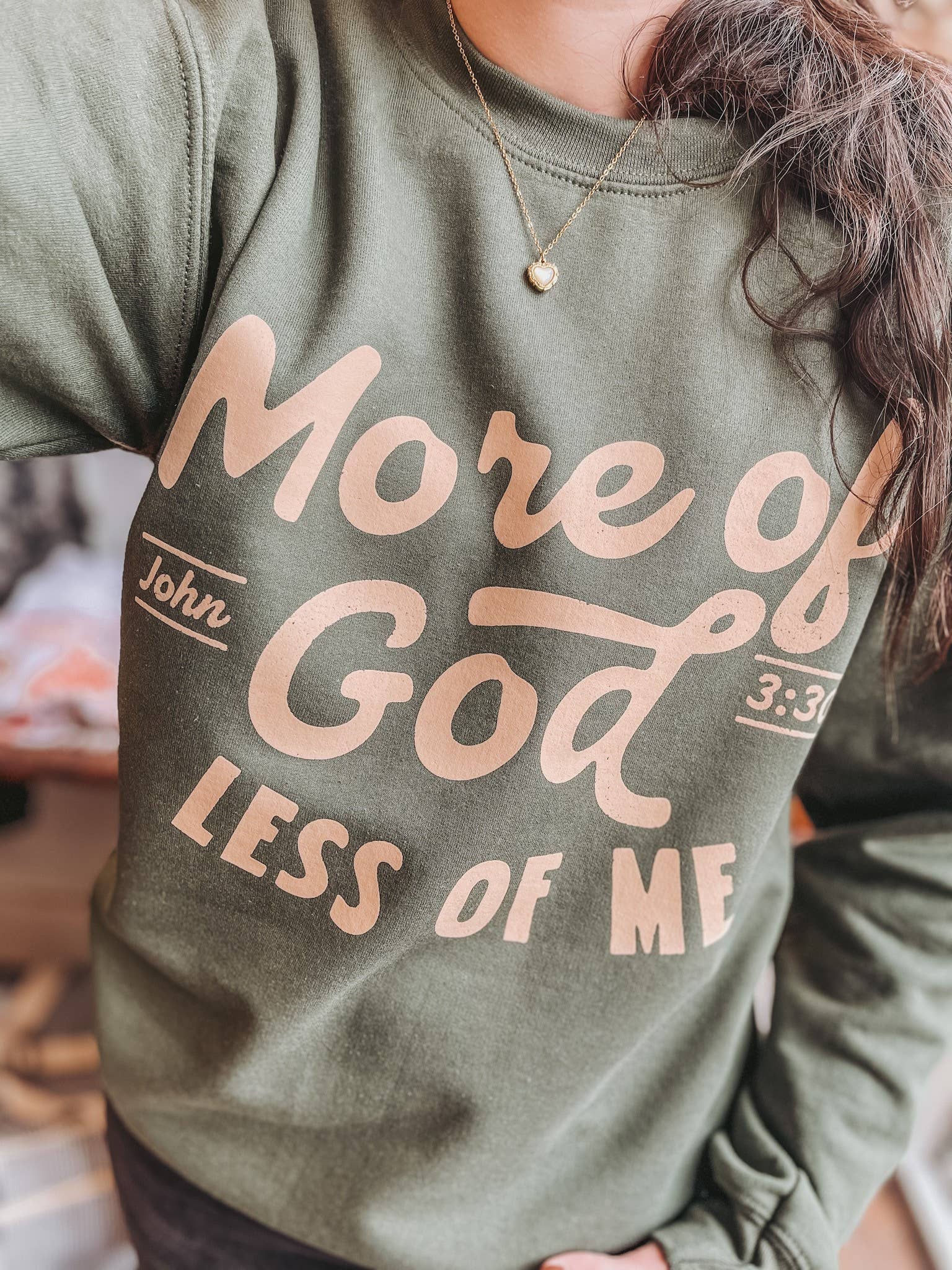 Amy Anne Apparel Inc - Wholesale Graphic Sweatshirt - Women's - More Of God Crew Neck Sweatshirt | Trending 5