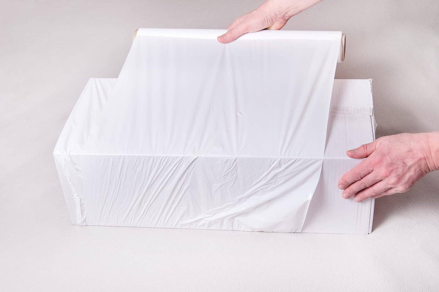 MEDEL OFFICE - Wholesale Tape - White Film Stretch Roll 50cm x 300m Industrial Packaging2