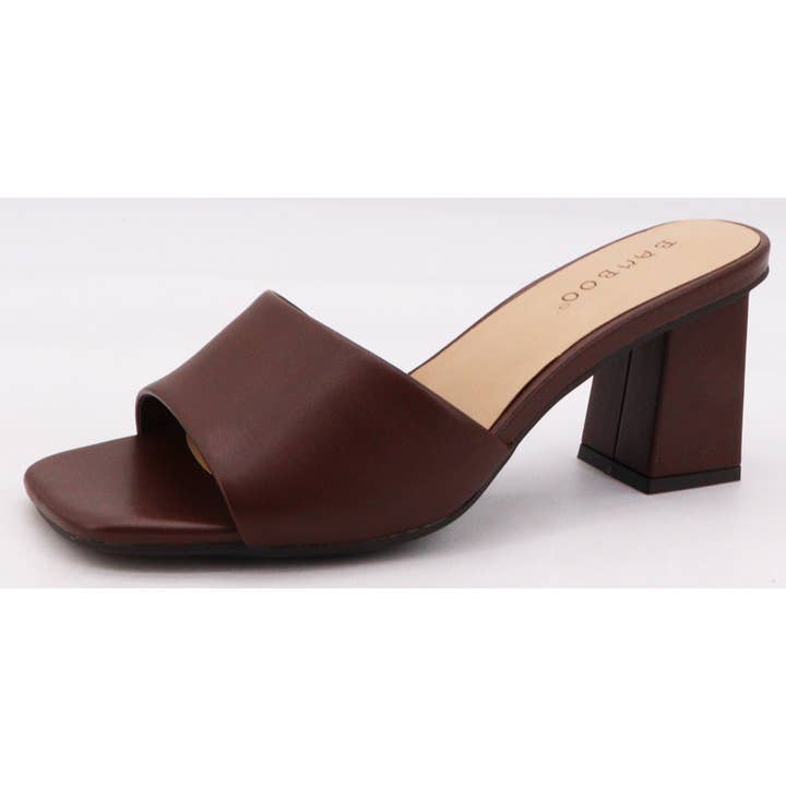 Mars Sky Shoes Wholesale - Wholesale Sandals - Women's - Bamboo REGINA-07 Women Block Heel Single Band Slide Sandals3