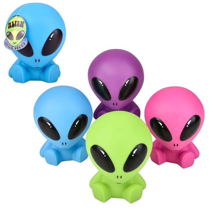 La Luna Bella - Toys - Wholesale Classic Toy - Kids - RUBBER ALIEN WITH SOUND 6" LLB kids toys