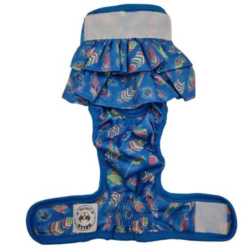 Hello Coucou – wholesale Pet nappy – Dog – Feathers Galore - Female Nappy DIAPER DOG CAT