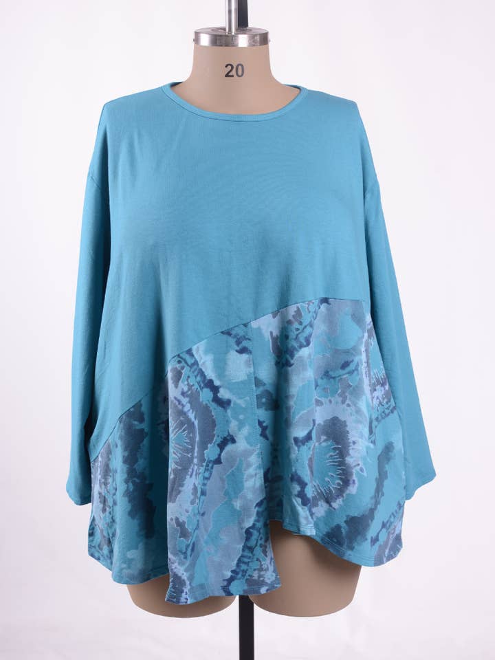 Asymmetric Hem Tunic With Pockets - 12452 for wholesale by Jeld Wholesale