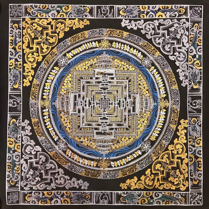 Kalachakra Mandala Tibetansk Thangka Maleri for engroshandel hos Art Of Tibet