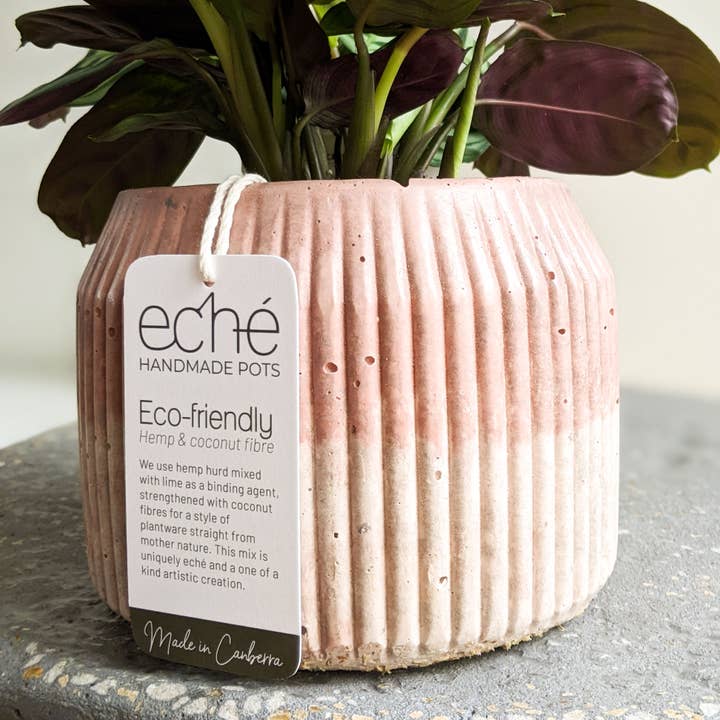 Eché pots - Wholesale Plant pot - Hemp & Coconut fibre Rib Pot - Handcrafted in Australia14