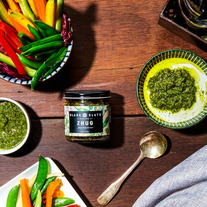 Blank Slate Kitchen - Wholesale Hot Sauce - Zhug - Herby Hot Sauce (Middle Eastern chimichurri)