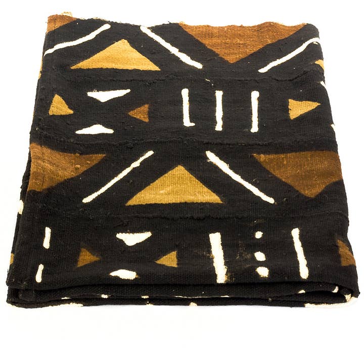 Swahili | AFRICAN MODERN - Wholesale Throw Blanket - Classic Bogolan Throw Blanket from Mali