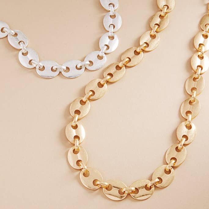 Designature New York - Wholesale Link & Chain Necklace - Handmade Vintage Metal Chain Short Necklace