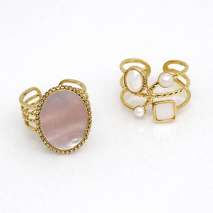 Rêveuse-Set - Perlmutt für den Großhandel von Poudre Bijoux