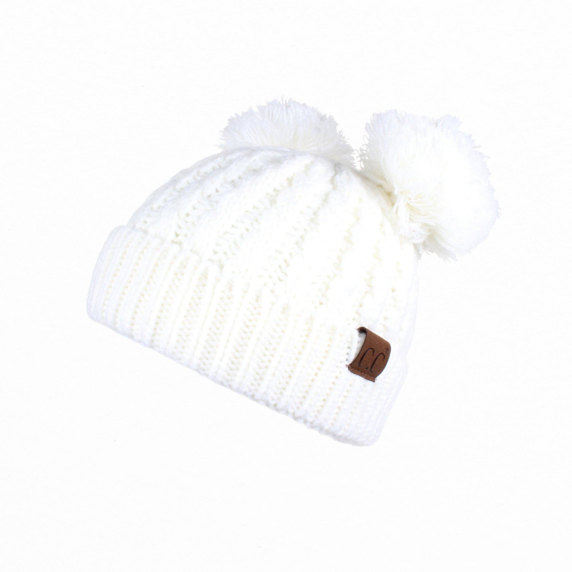 Truly Contagious - Wholesale Beanie - Kids - CC Kids Double Pom Beanie KIDS-24 HAT-6012