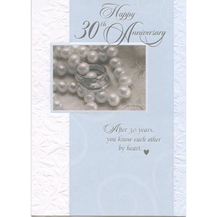 DICKENS INC. - Wholesale Anniversary Card - Anniversary 30th Pearl | GRTC | SM | 47892J