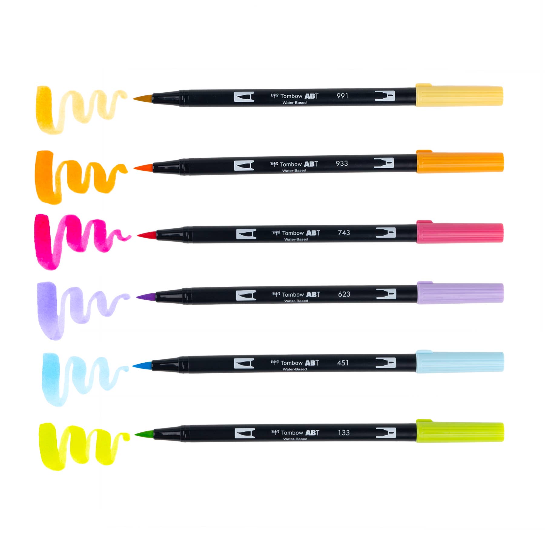 Tombow - Wholesale Marker - Dual Brush Pen Art Markers, Yay Sorbet, 6-Pack2
