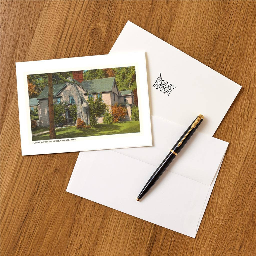 Found Image Press - Wholesale Stationery/Notecard Set - Greeting Card MA-235 Louisa May Alcott House, Concord, Mass.1