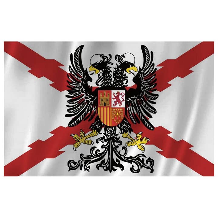 Josvil – Engroshandel Flag – BURGUNDER KORSFLAG MED DOBBELTHOVEDET ØRN 150 X 90 CM