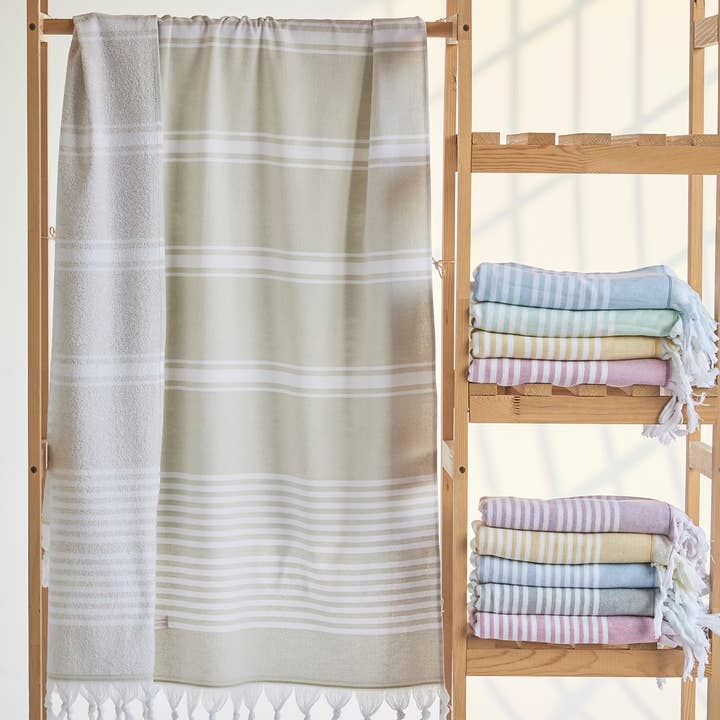 Kikoya - Vente Serviette de plage - Arma Serviettes Turques Salle de Bain Hamam Spa Plage Grande Séchage Rapide1