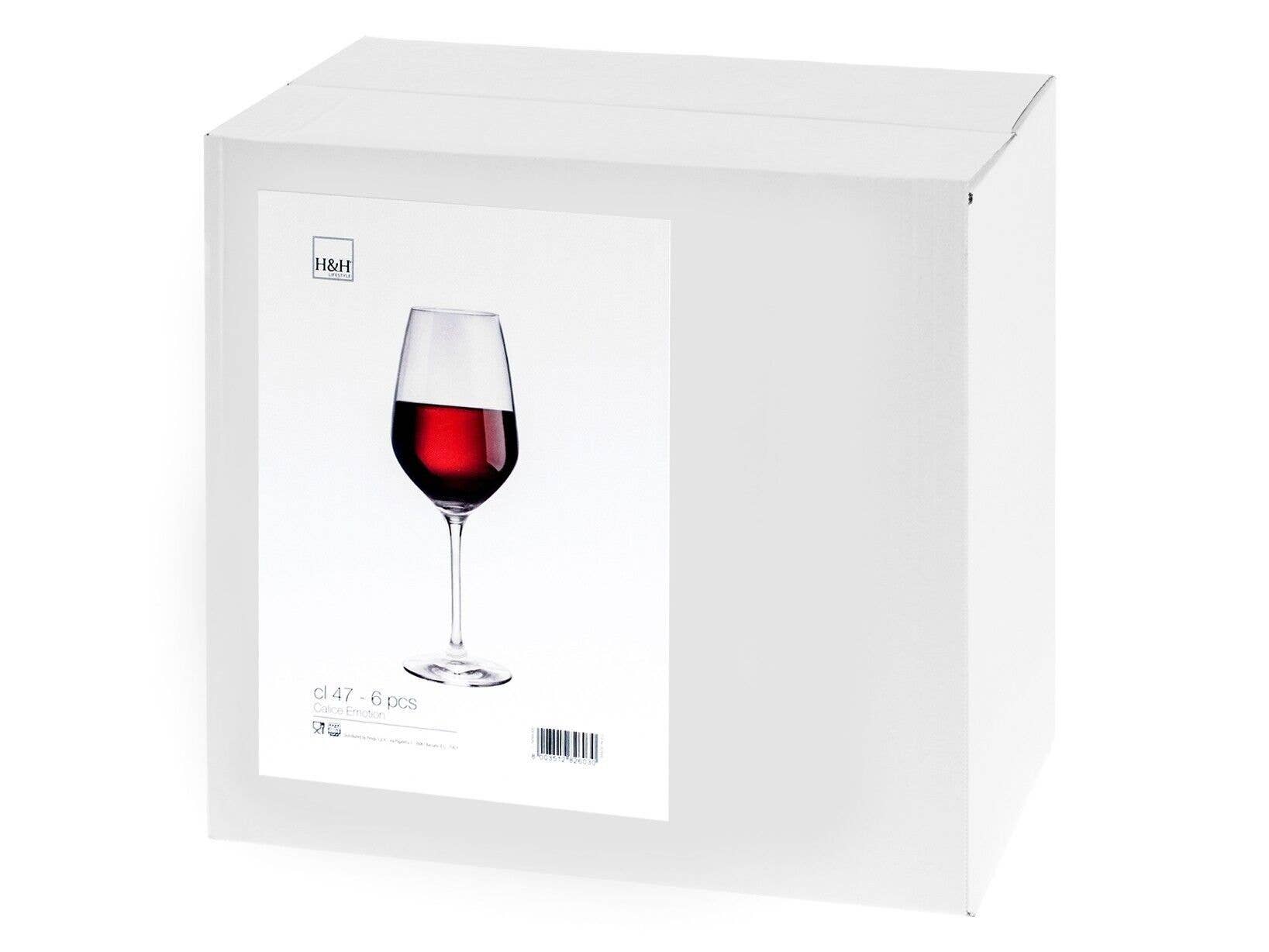 H&H - Wholesale Wine Glass - Red Wine Glass Emotion In Glass cl 471