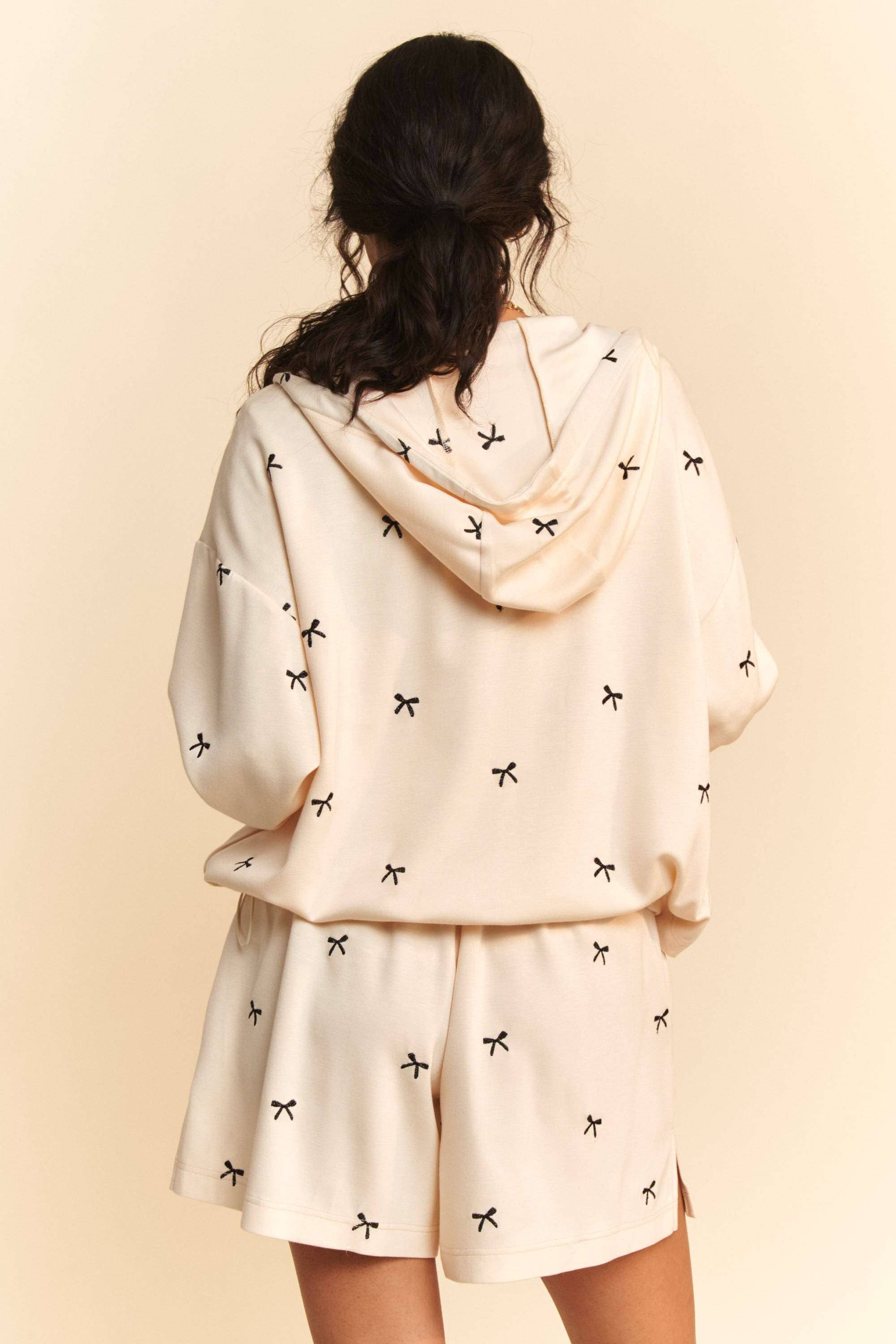 Davi & Dani - Wholesale Hoodie - Women's - PLUS  RIBBON EMBROIDERY ZIP UP HOODIE JACKET3