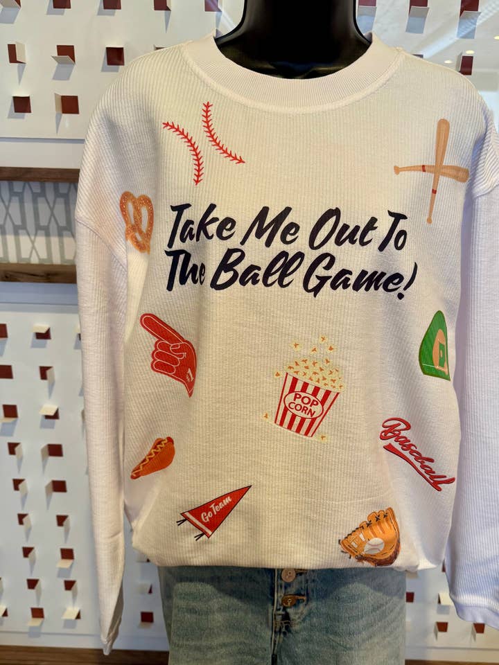 Nimm mich mit zum Baseballspiel-Kordelsweatshirt für den Großhandel von Backroad social trade co