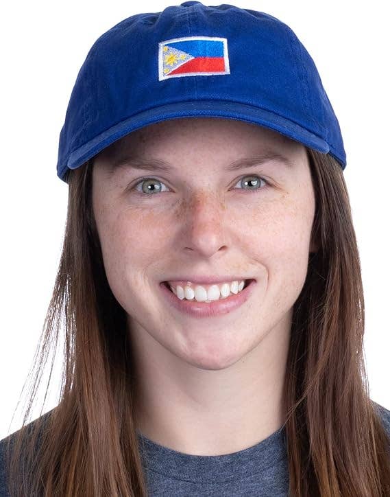 Royal Philippines National Pride Flag Baseball Dad Hat for wholesale on Faire