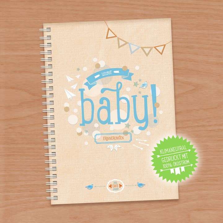 UNSER BABY! DAS 1. JAHR / Babytagebuch für Mädchen & Jungen für den Großhandel von eau de collage
